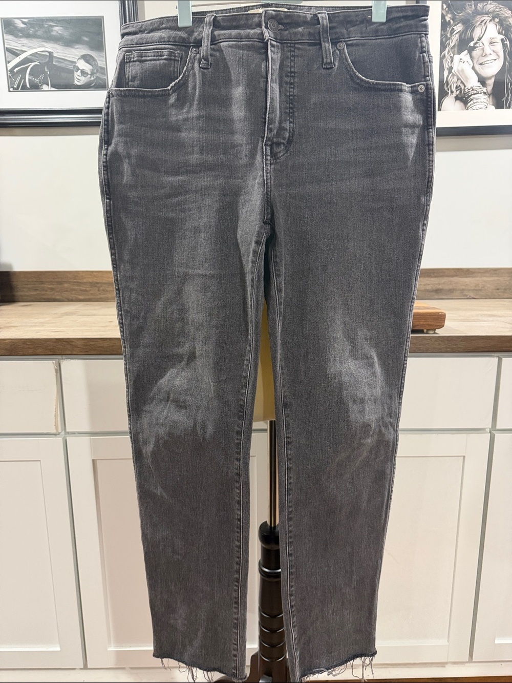 Madewell stove pipe medium rise Iron Gray High-Rise Jeans size 31